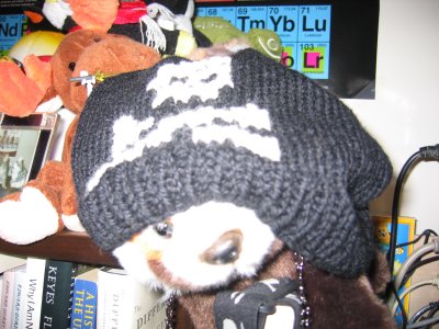 Pirate hat knitted by Beth
